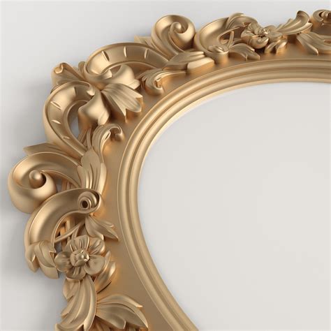 3d Oval Carved Frame Turbosquid 1574729