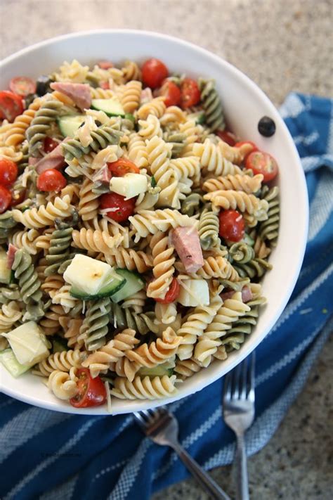 This recipe is vegetarian and can be made vegan if you omit the cheese. Pasta Salad Recipes | Pasta salad recipes, Salad recipes, Best pasta salad