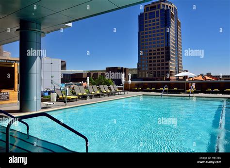 Rooftop Swimming Pool Of Kimpton Palomar Phoenix Hotel Looking Across