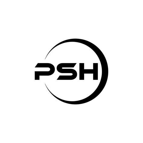 Psh Letra Logo Diseño En Ilustración Vector Logo Caligrafía Diseños