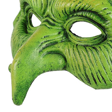 Green Witch Demon Mask Horror Halloween Half Mask Women Etsy
