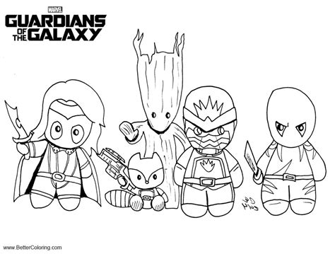 Drax drax is member of the team of the superheroes and character in the marvel film guardians of the galaxy. Guardians of the Galaxy Coloring Pages Cartoon Chibi ...