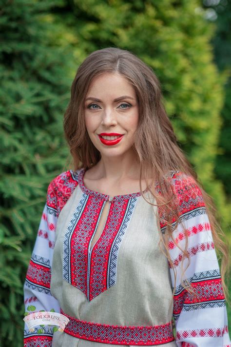 Romantic Traditional Russian Long Sleeve Linen Sarafan Casual Etsy