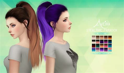 Aveira Sims 4 Stealthics Paradox Hair Retextured Sims