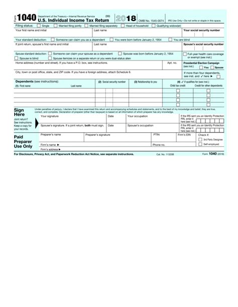 Irs 1040 Form Fillable Printable In Pdf Printable Form 2021
