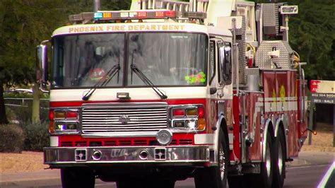 Phoenix Fire Dept Ladder 37 Rescue 27 Responding Youtube