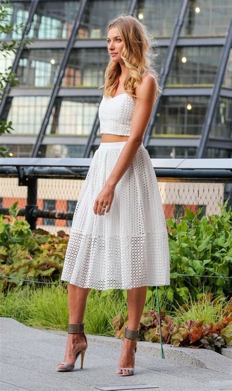 Most Popular White Skirt Outfit Idea Fashion Style Skirt Design