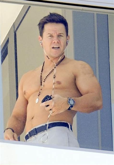 A Shirtless Mark Wahlberg Shows Off His Buff Body While Relaxing On His