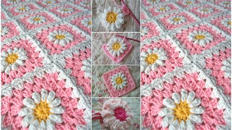 How Crochet A Daisy Blanket Tutorials And More