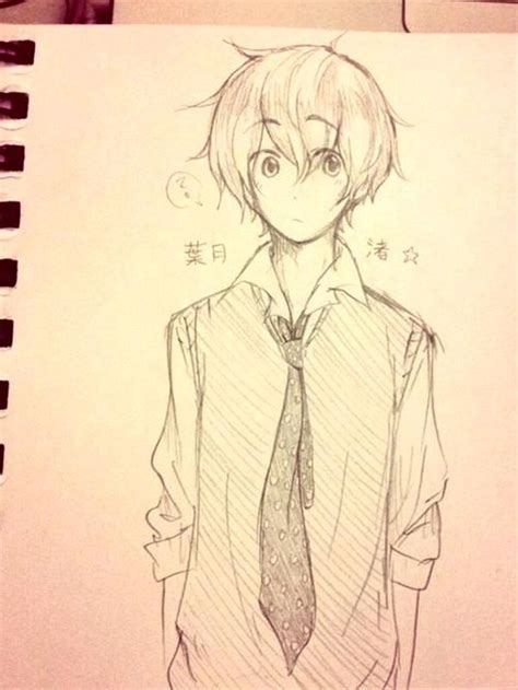 Anime Boy Sketch Anime Drawings Sketches Manga Drawing Easy Drawings