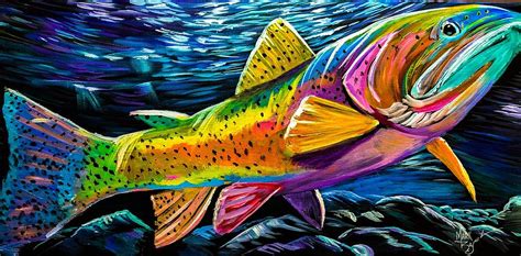 Rainbow Trout Painting By Mark Ray Pixels