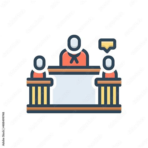 Color Illustration Icon For Witnesses Stock Vector Adobe Stock