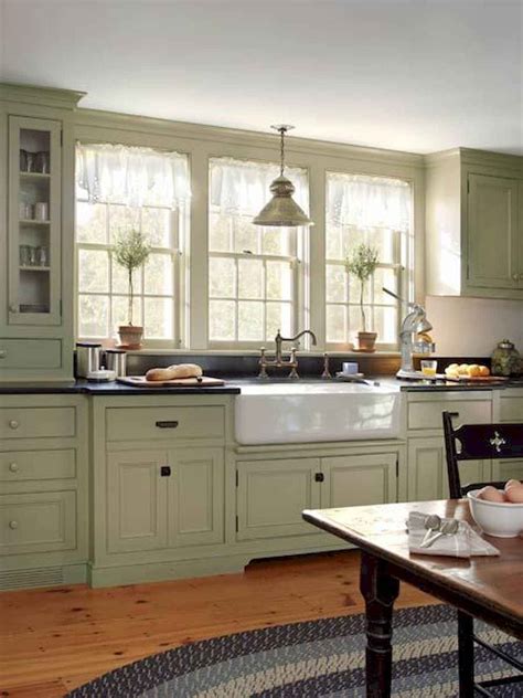 17 Best Green Kitchen Cabinets Design Ideas 14 Farmhouse Style Kitchen Cabinets Kitchen