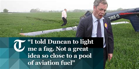 Mcdonald's stops selling milkshakes for nigel farage brexit rally. Nigel Farage: Nigel Farage: After the plane crash, I lit a fag
