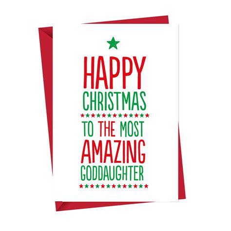 Amazing Christmas Goddaughter Card Christmas Card A Is For Alphabet