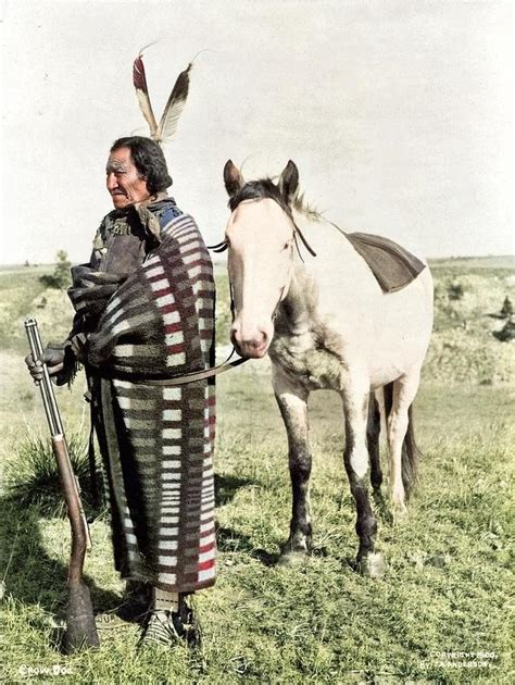 1900 Photo Native American Sioux Indian Colorized By Ahmet Asar