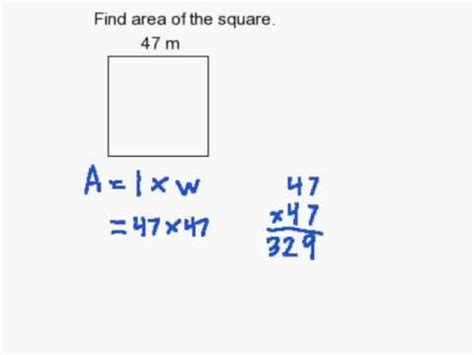 Ignoring the volume of the cake for now, how many square inches of the top of the cake does each person get? How to Find the Area of a Square - YouTube
