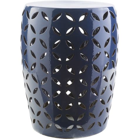 The commercial quality enduro top table top requires minimal maintenance, a simple wiping with a wet cloth or a mild detergent is all that is needed to remove signs of spills, burns, or stains. Chantilly Garden Stool - Navy Blue by Surya - Garden ...