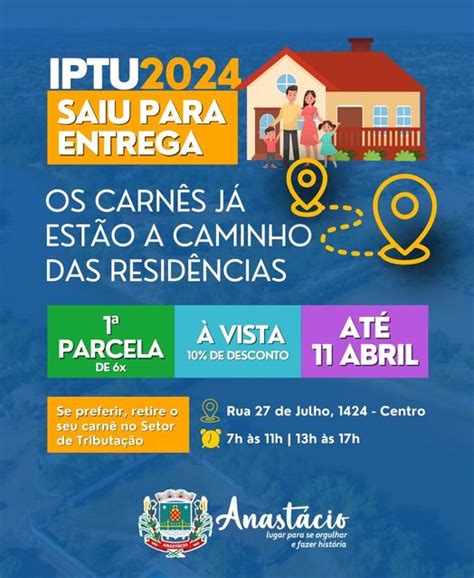 Em Anast Cio Os Carnes Do Iptu J Est O Dispon Veis Aquidauana