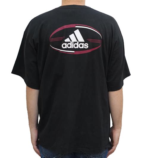 Vintage Adidas Black Red Logo T Shirt Size Xxl — Rootsbk