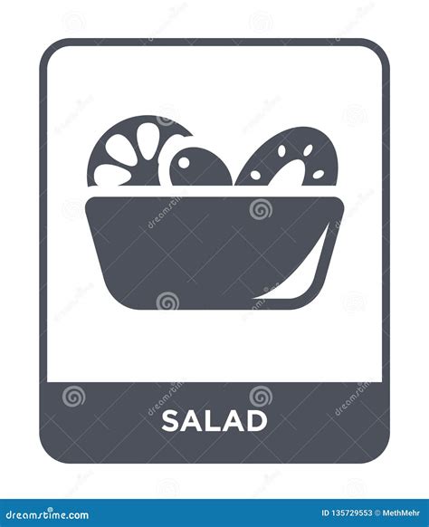 Salad Icon In Trendy Design Style Salad Icon Isolated On White