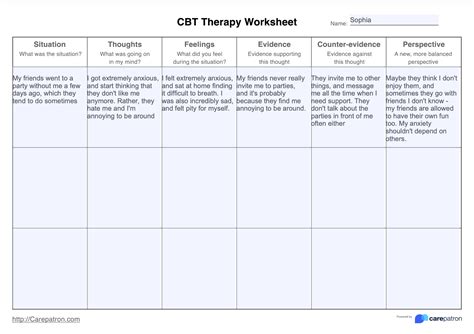 Cbt Worksheets Printableinstant Download Cognitive Etsy Norway