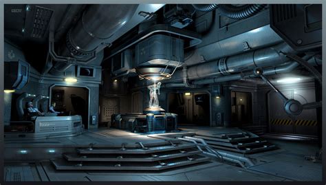 Laboratory By Miht Cinema 4d Science Fiction Scifi Building Sci Fi Concept Art Scifi Environment