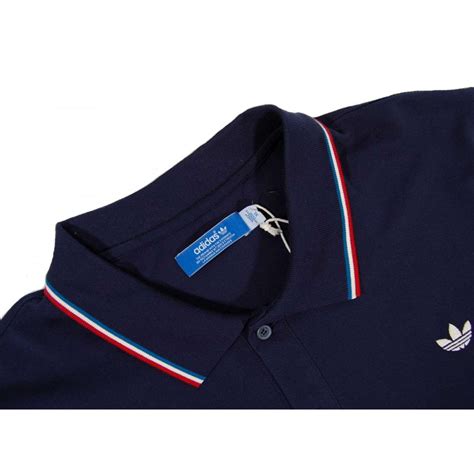 Adidas Originals Tipped Polo Shirt Navy Mens Polos From Attic Clothing Uk