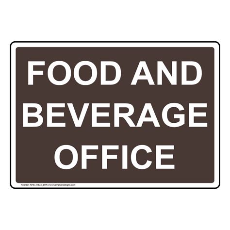Portrait Food And Beverage Office Sign Nhep 31833brn
