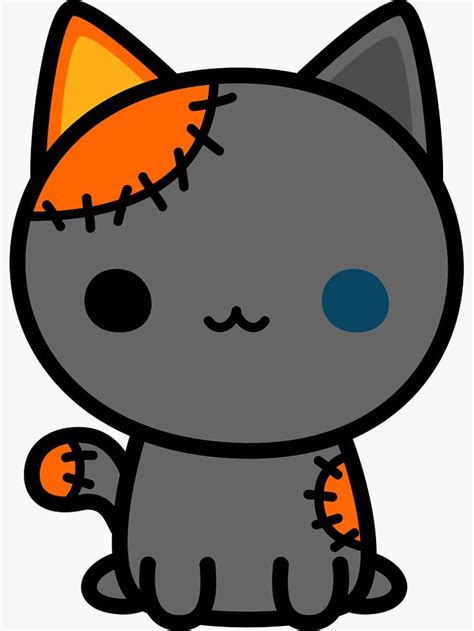 Cute Spooky Kitty Sticker By Peppermintpopuk Cute Halloween Drawings