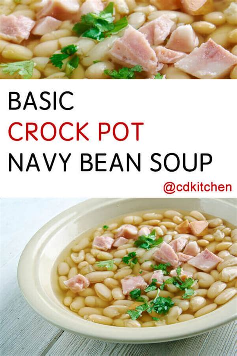 Basic Crock Pot Navy Bean Soup Recipe From