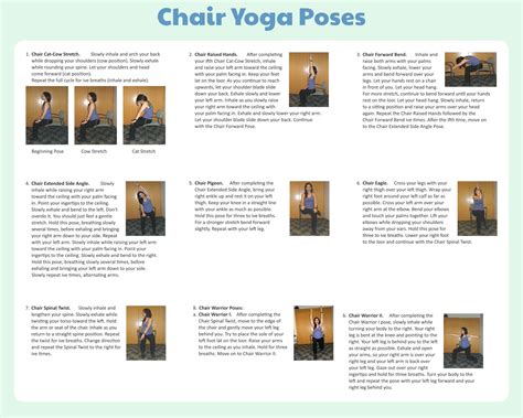 The poses are often adaptations of asanas in modern yoga as exercise. 7 Best Images of Printable Chair Yoga Exercises For ...