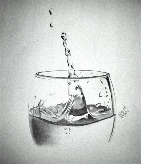 Finally, i used my white charcoal pencils to add more highlights to the water drops to make them look more realistic and also enhanced the outlines using my black charcoal pencil. water drawing | Pencil drawings, Pencil art drawings, Art ...