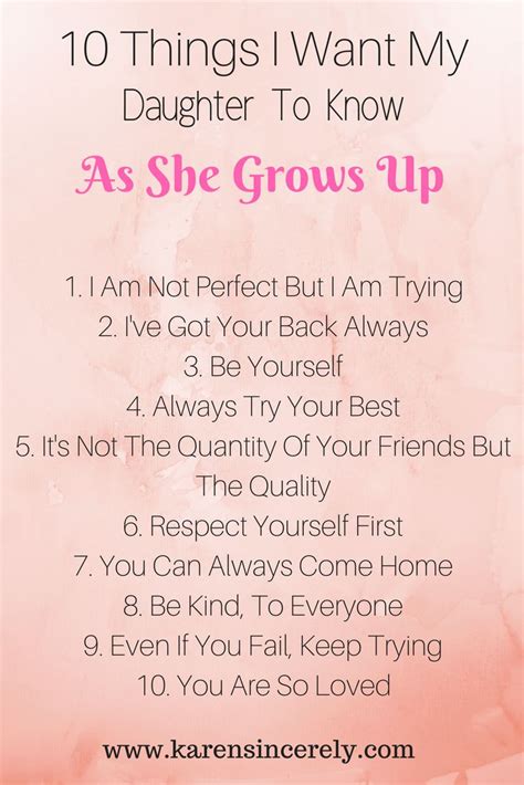 10 things i want my daughter to know as she grows up in 2020 growing