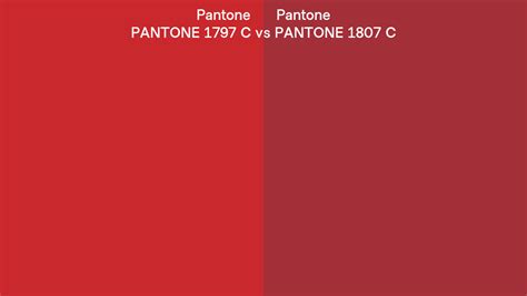 Pantone 1797 C Vs Pantone 1807 C Side By Side Comparison