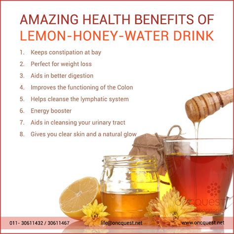 Health Benefits Of Lemon Honey Water Oncquest Labs