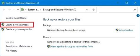 How To Create Full System Image Backup On Windows 10 Pureinfotech