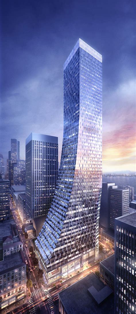 An Artists Rendering Of A Futuristic Skyscraper In The Middle Of A