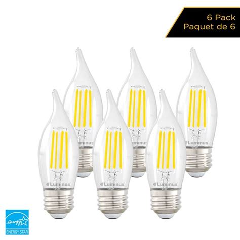 Luminus 40 Watt B11 Eq Warm White Dimmable Led Light Bulb 6 Pack