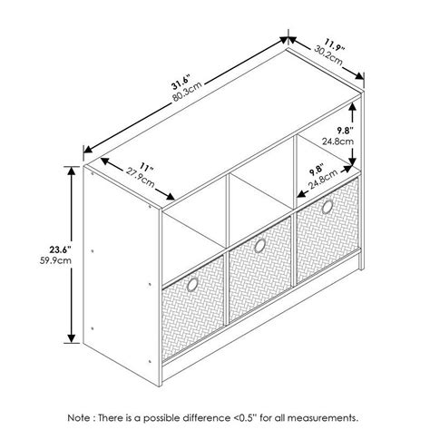 Furinno Basic 6 Cube Storage Organizer Bookcase Storage With Bins