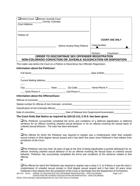 Sex Offender Registration Form Fill Out And Sign Printable Pdf Free