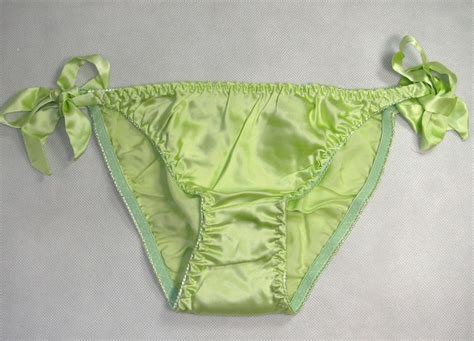 Pure Silk Womens Side Tie String Bikini Panties 6 Pairs In One Economic