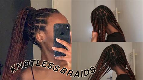 doing my own knotless braids for the first time youtube