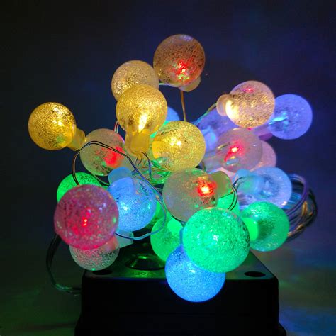 Solar Powered Air Bubble String Lights 30 Led Multi Colored 8 Modes