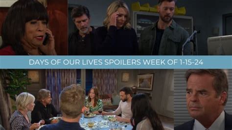 days of our lives spoilers for the week of 1 15 24 good news ahead for tate but will holly