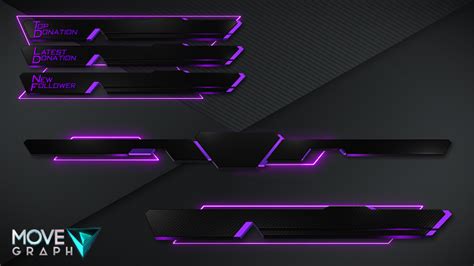 Carbono Purple Pack • Twitch Overlay Pack • Movegraph