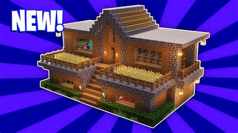 minecraft house tutorial large wooden survival house how to build in 2021 minecraft houses