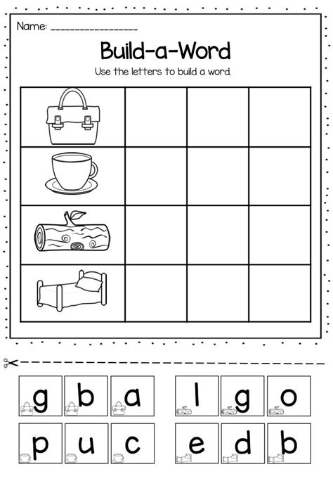 Build A Word Printable Pack Includes 24 Different Worksheets For Cvc