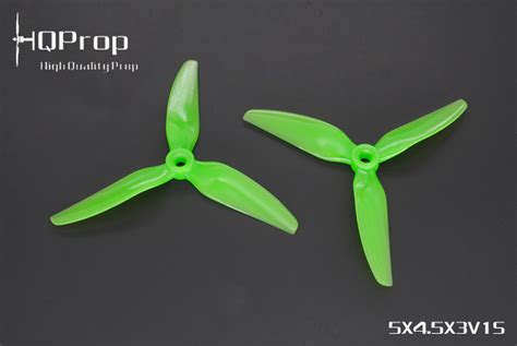 HQProp DP 5X4.5X3V1S PC Tri-Bladed Propeller (Light Green) - MaltaRotors