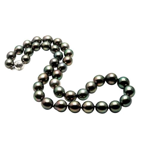 Black South Sea Pearl Necklace With Diamonds For Sale At 1stdibs